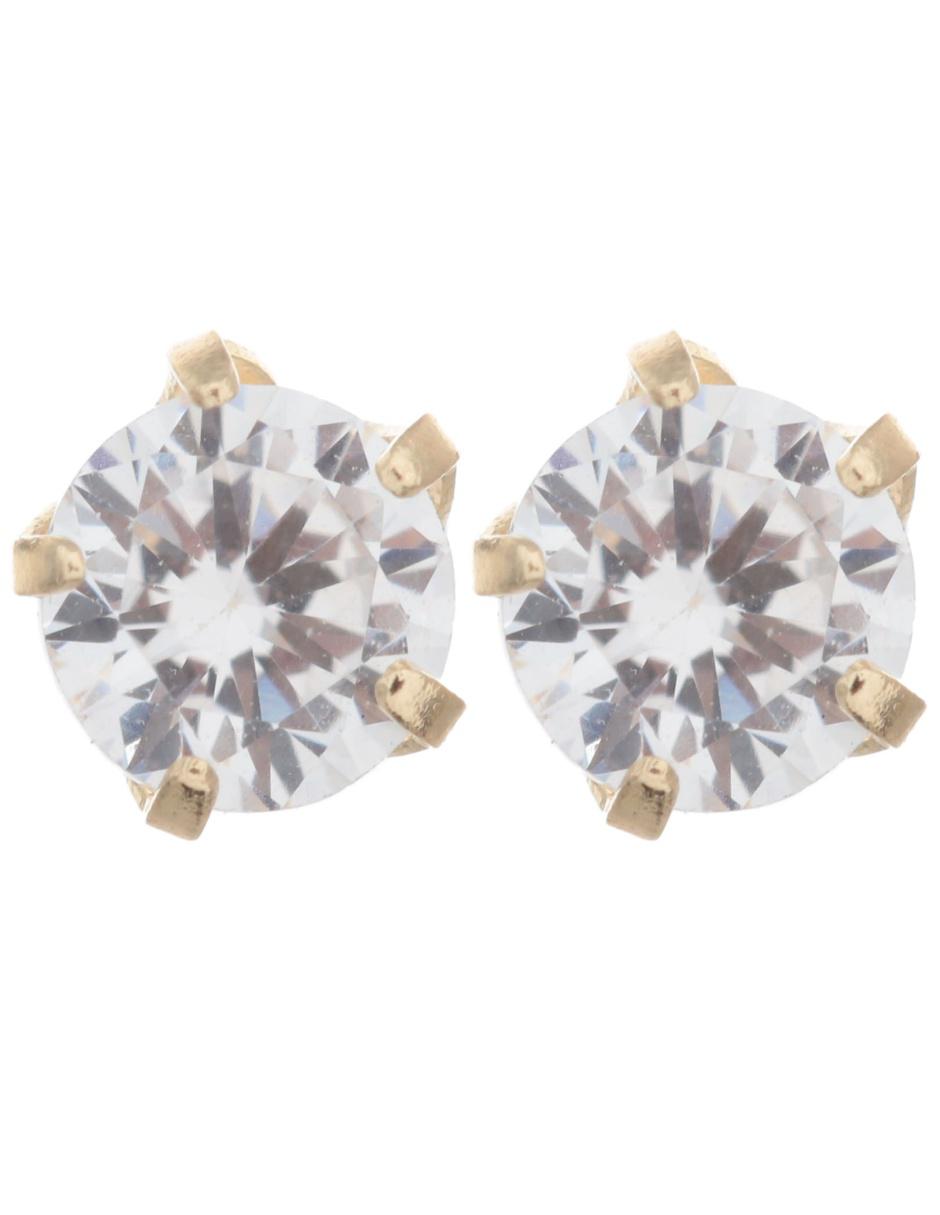 Broqueles de oro amarillo 14 K con acabado pavé Broqueles de oro amarillo 14 K con acabado pavé