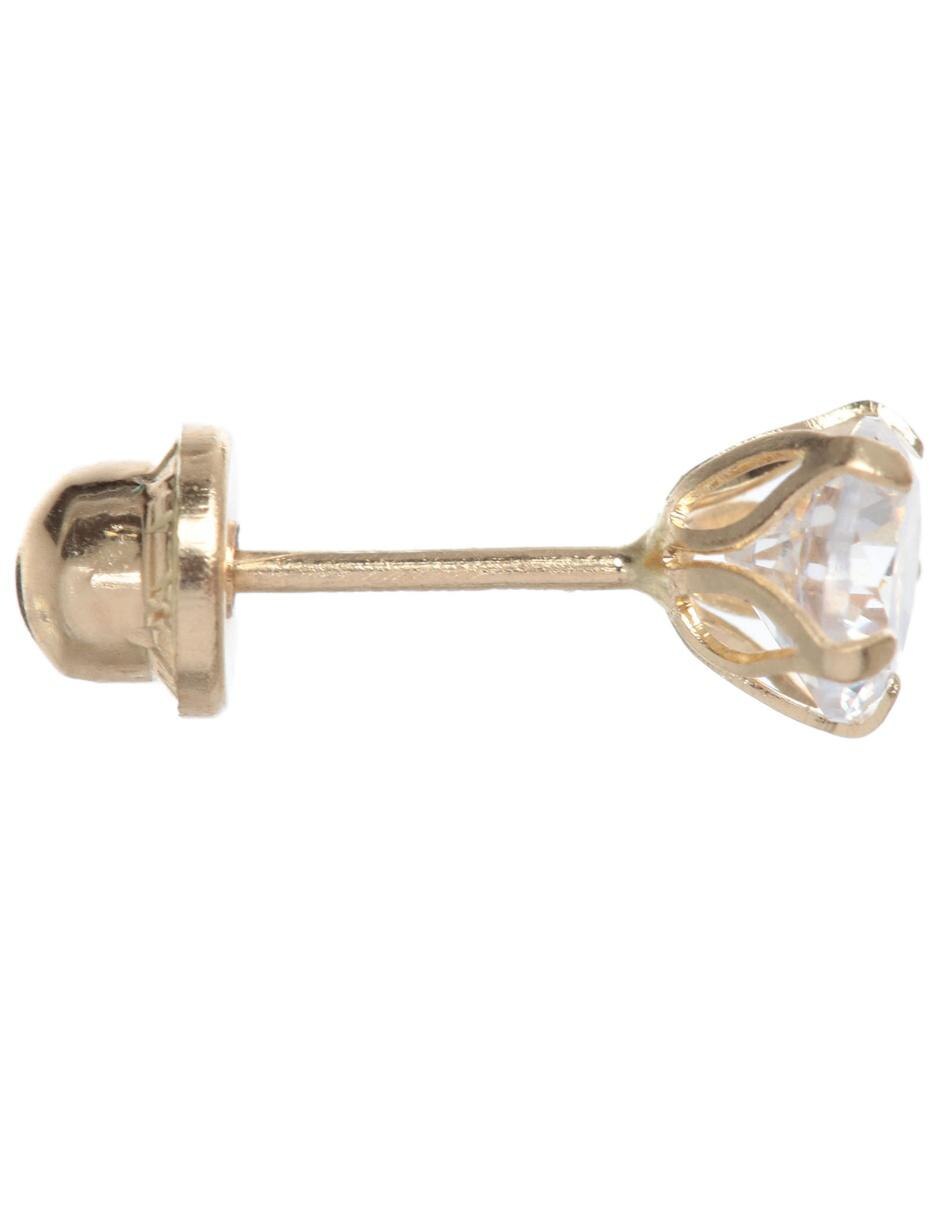 Broqueles de oro amarillo 14 K con acabado pavé 2