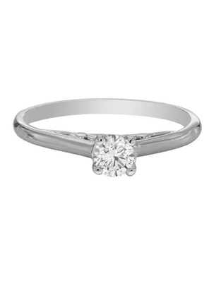 Solitario de oro blanco 14 k diamante Solitario de oro blanco 14 k diamante