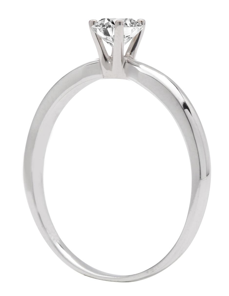 Solitario de oro blanco 14 k diamante