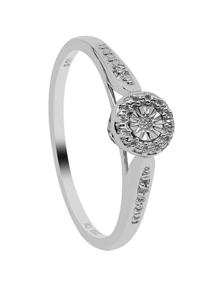 Solitario de oro blanco 14 k diamante Solitario de oro blanco 14 k diamante