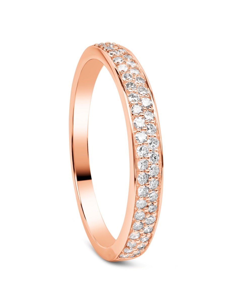 Churumbela de oro rosa 14 k diamante 2