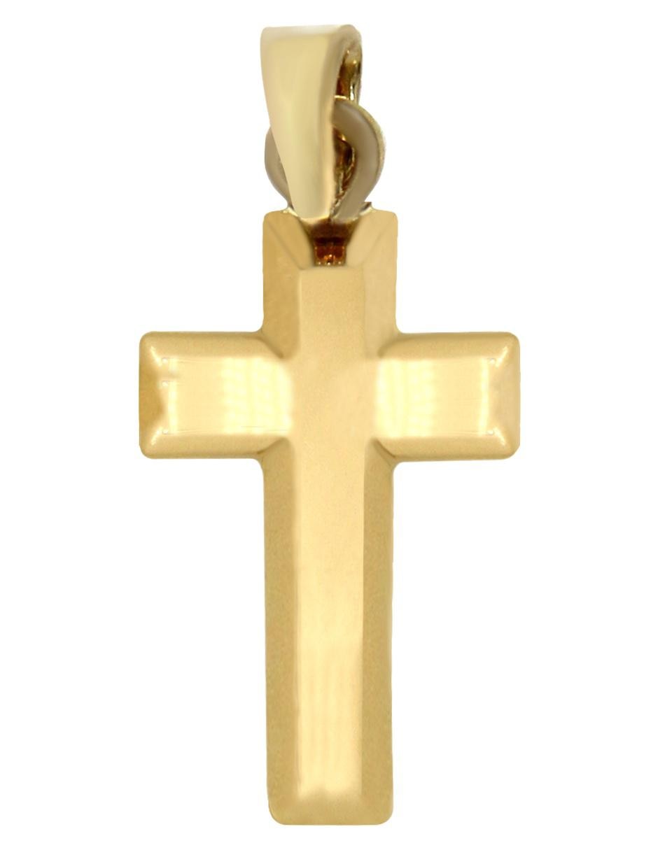 Dije de cruz Dinasti de oro amarillo 14 K