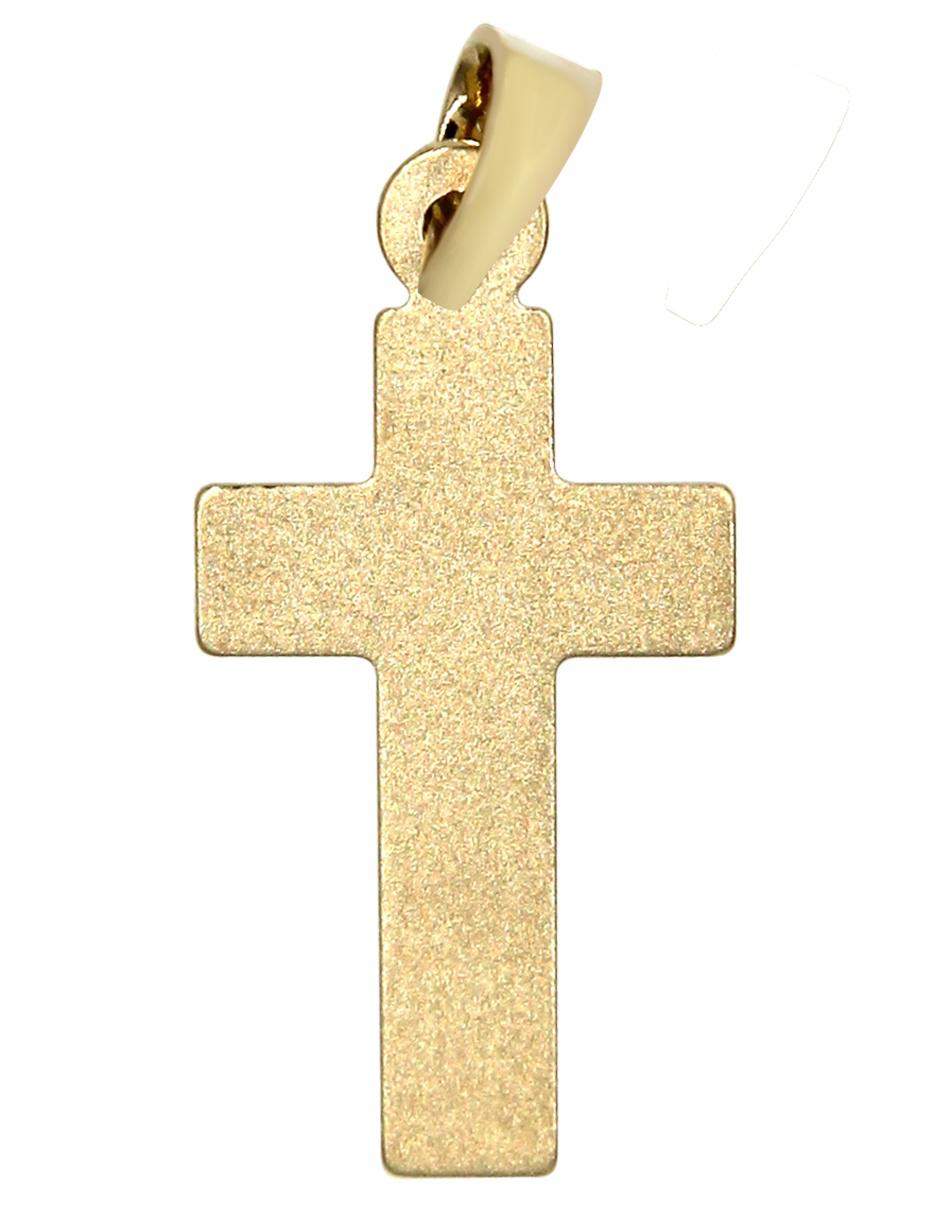 Dije de cruz de oro amarillo 14 K