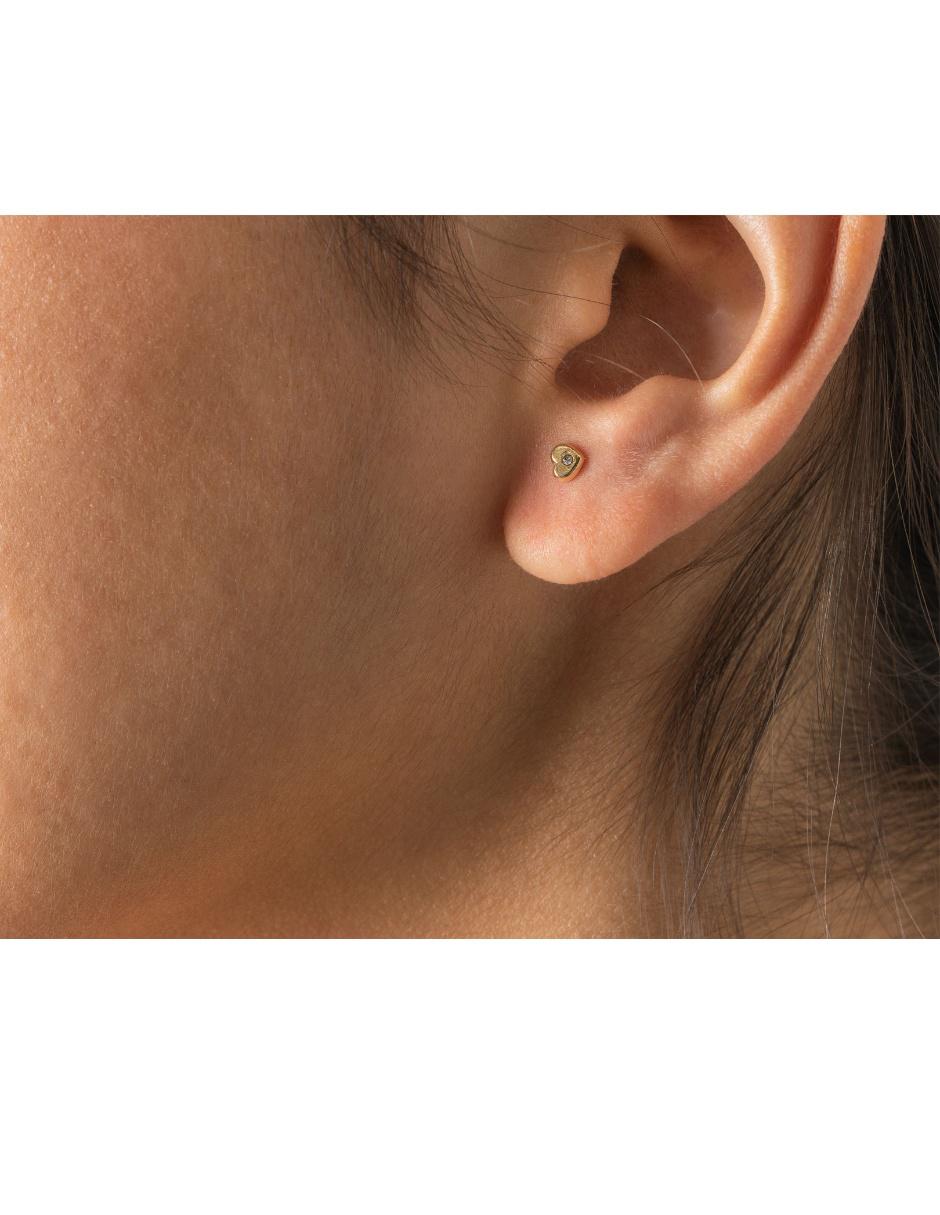 Broqueles de oro zirconia