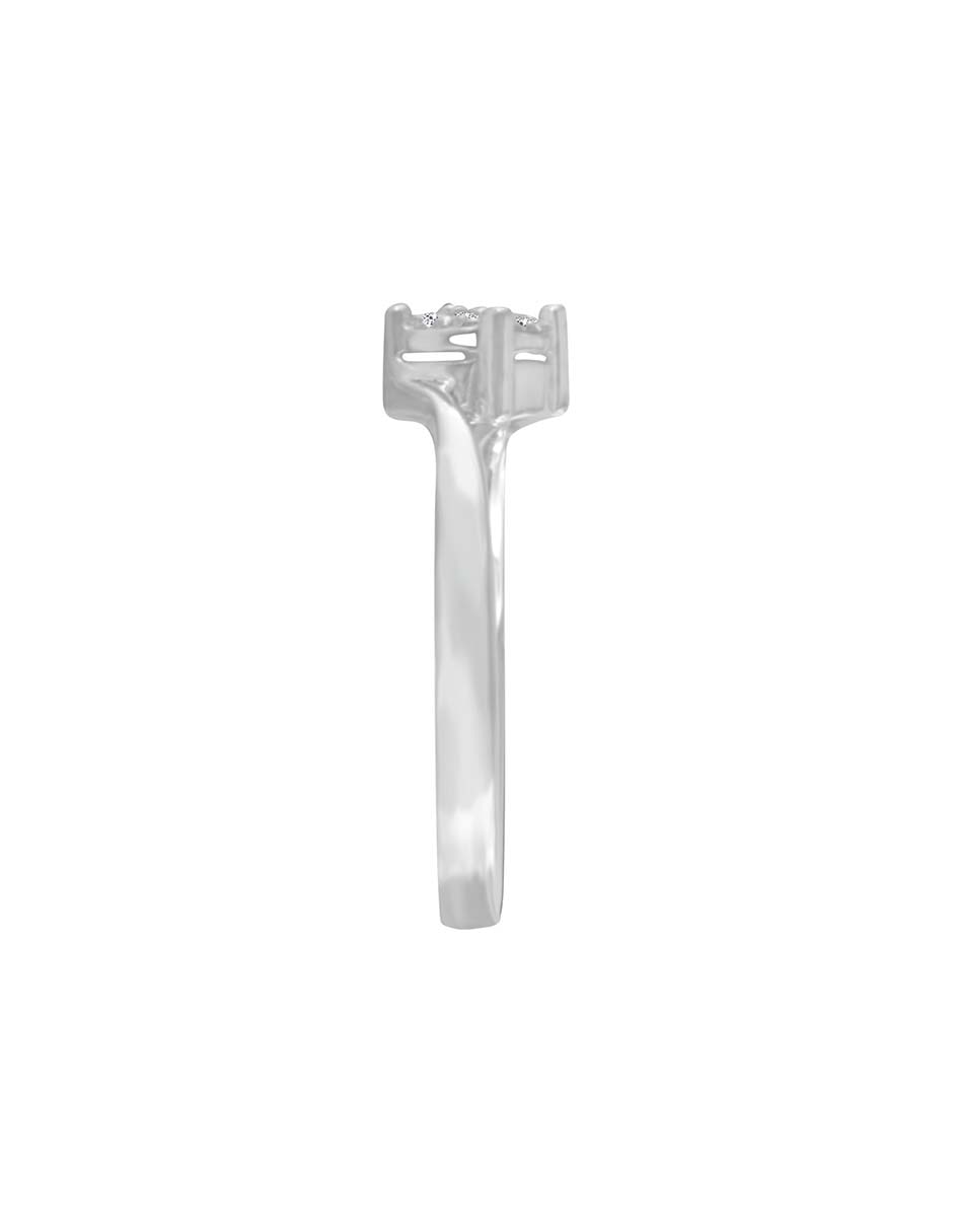 Solitario de oro blanco 14 k Kailani diamante 2