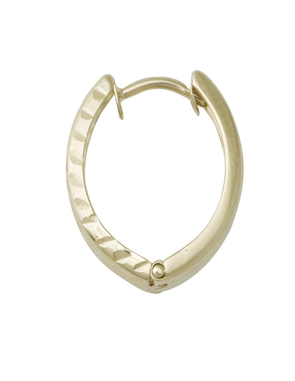Aretes de oro amarillo 14 K con acabado diamantado Aretes de oro amarillo 14 K con acabado diamantado