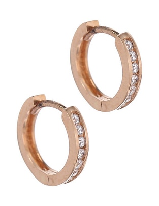 Aretes redondos Sini con acabado pavé zirconia