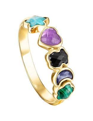 Anillo Glory P 925 de plata sodalita lustre