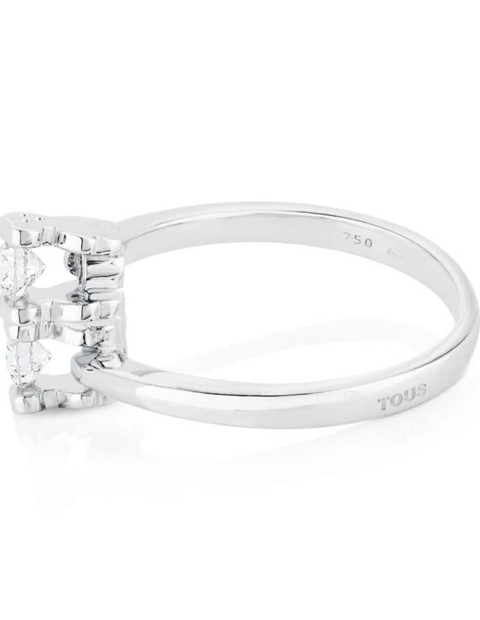 Anillo de flor Sweet Diamonds de oro blanco diamante diamantado 2