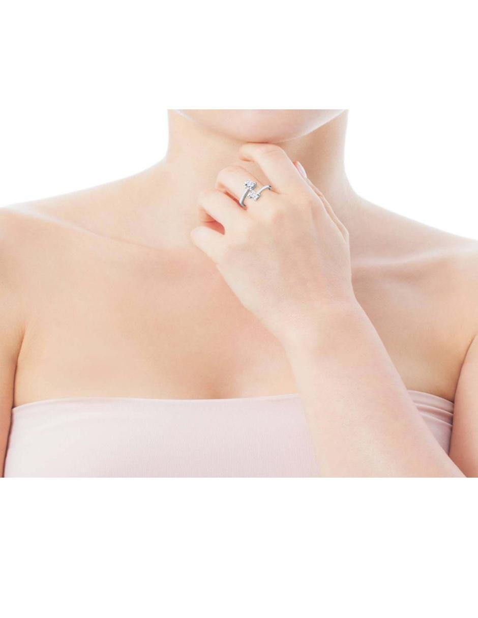 Anillo de flor Sweet Diamonds de oro blanco diamante diamantado