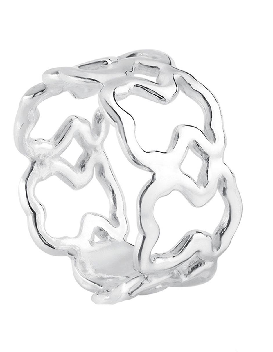 Anillo de oso New Carrusel de plata pulido Anillo de oso New Carrusel de plata pulido