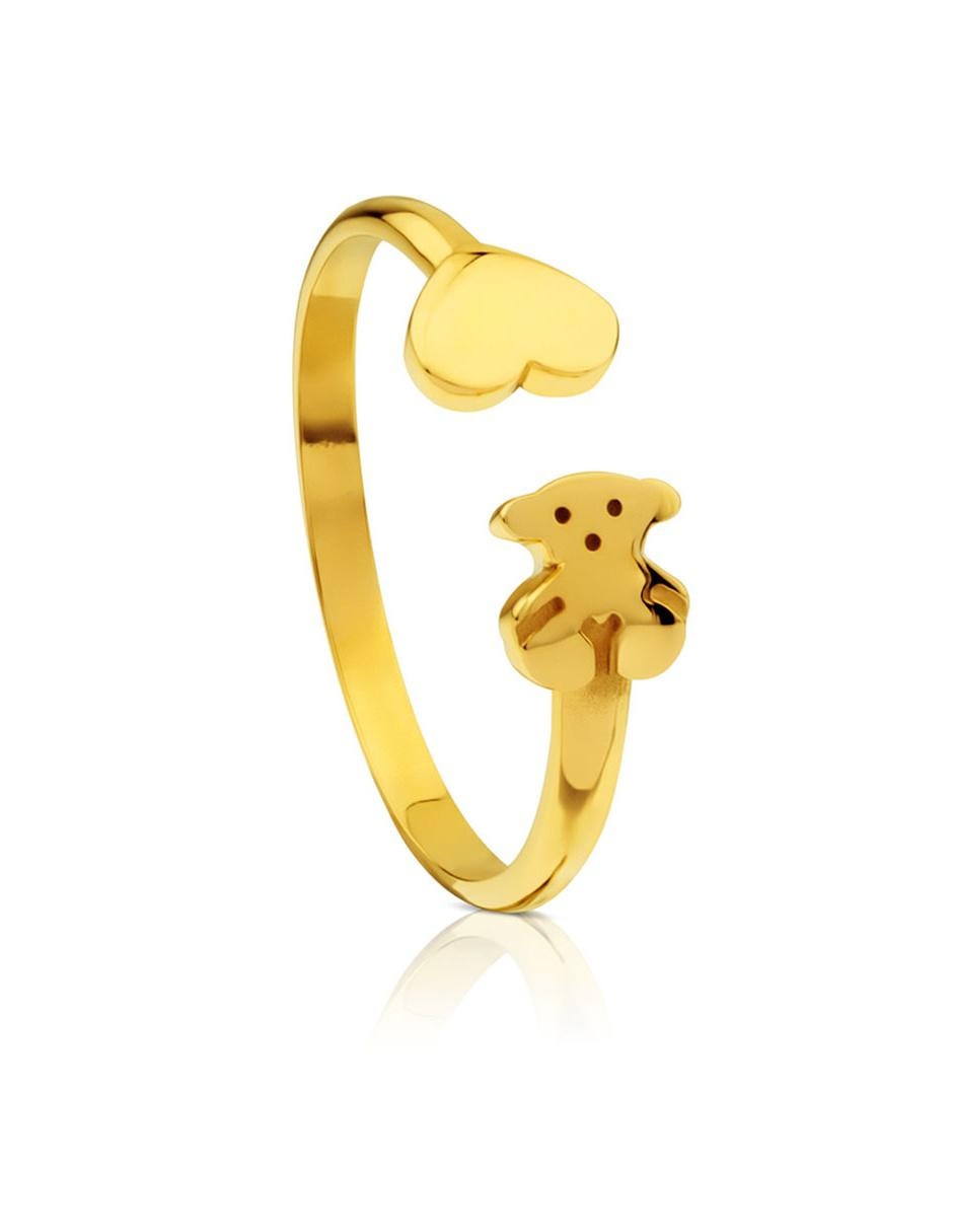 Anillo de oso Xxs 18 k de oro amarillo pulido