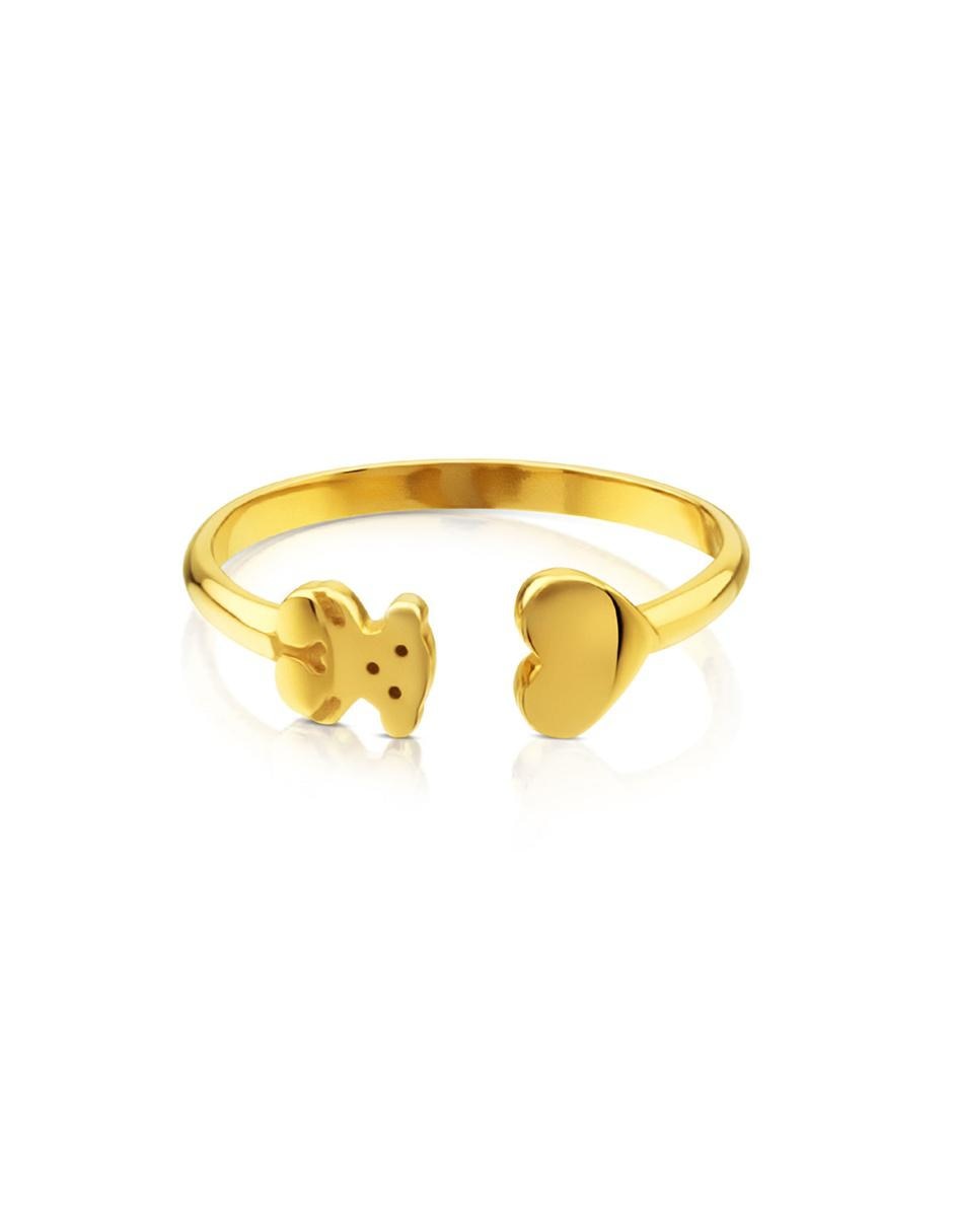 Anillo de oso Xxs 18 k de oro amarillo pulido