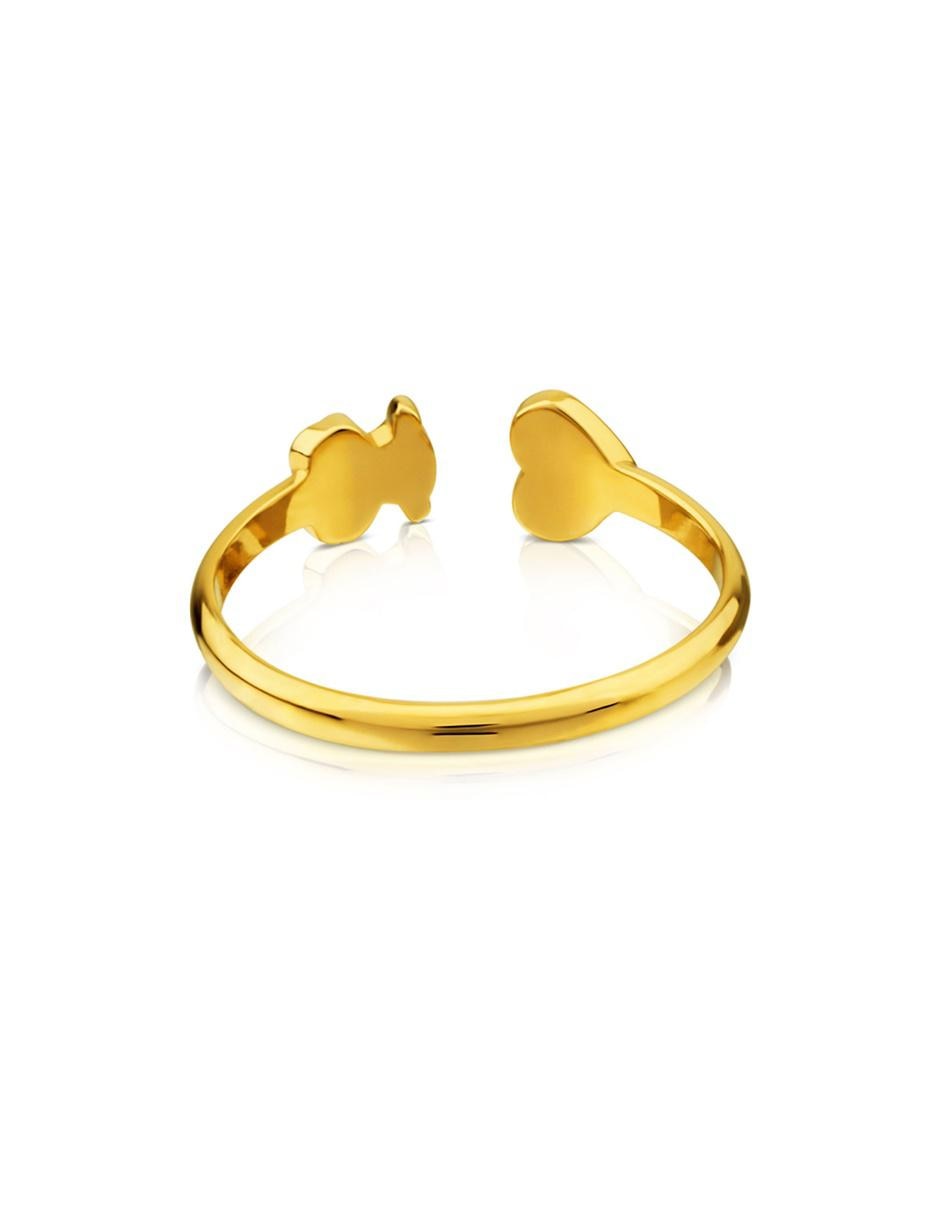 Anillo de oso Xxs 18 k de oro amarillo pulido