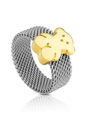 Anillo de oso Icon Mesh 18 k brillante