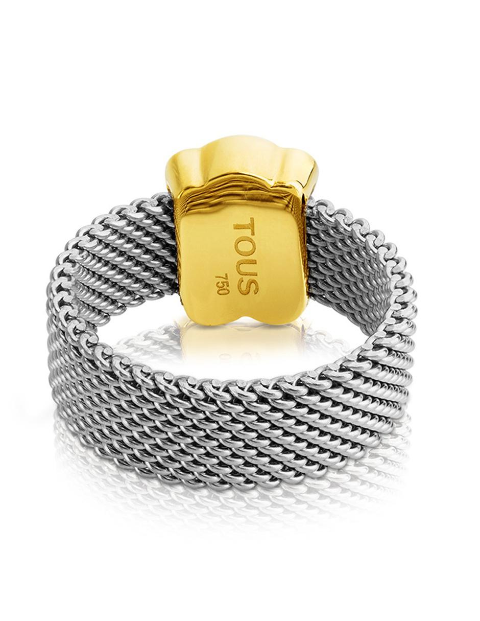 Anillo de oso Icon Mesh 18 k brillante