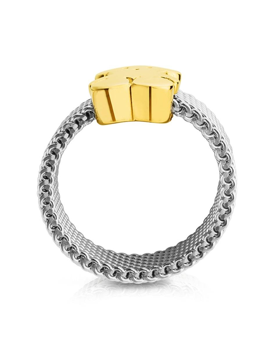 Anillo de oso Icon Mesh 18 k brillante