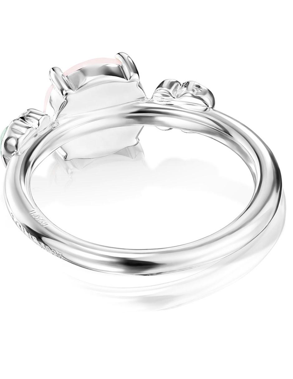 Anillo de oso Icon Color P 925 de plata amazonita brillante