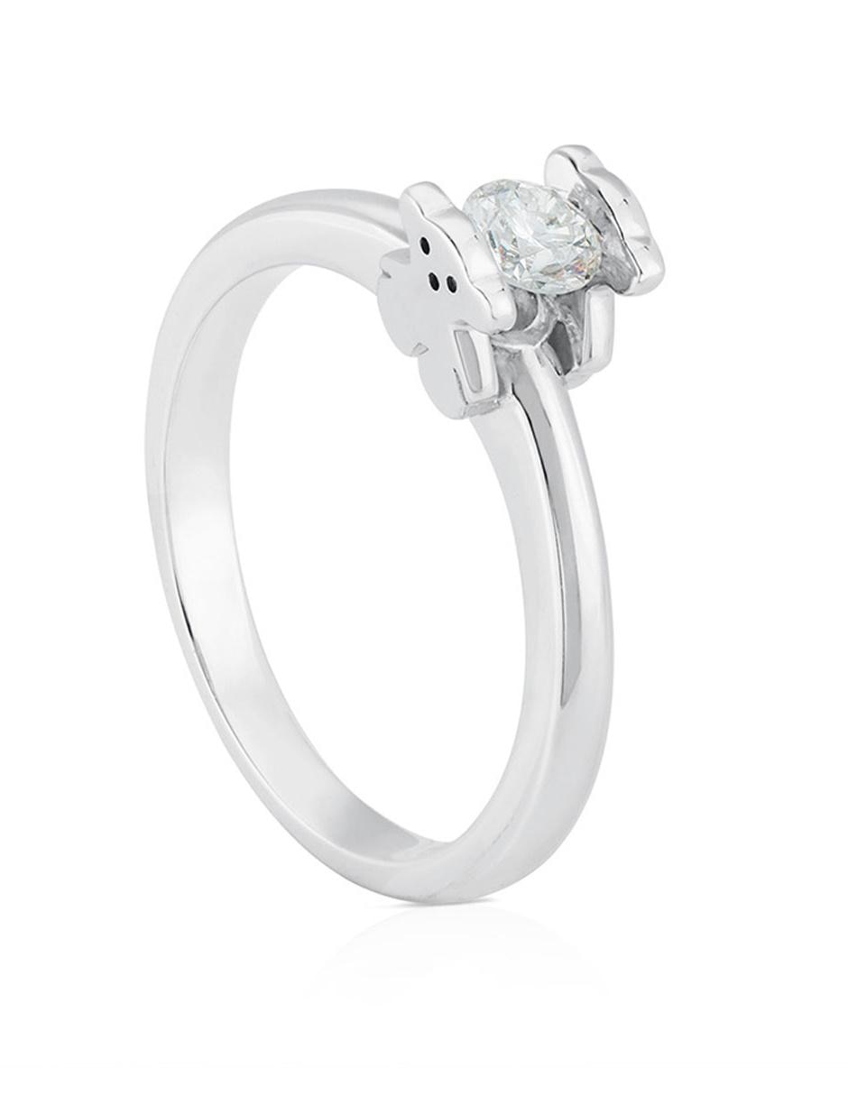 Anillo de oso Sweet Diamonds de oro blanco diamante pavé 1