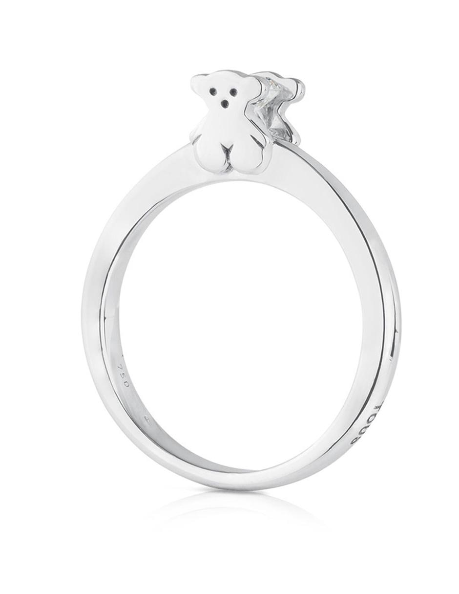 Anillo de oso Sweet Diamonds de oro blanco diamante pavé 3
