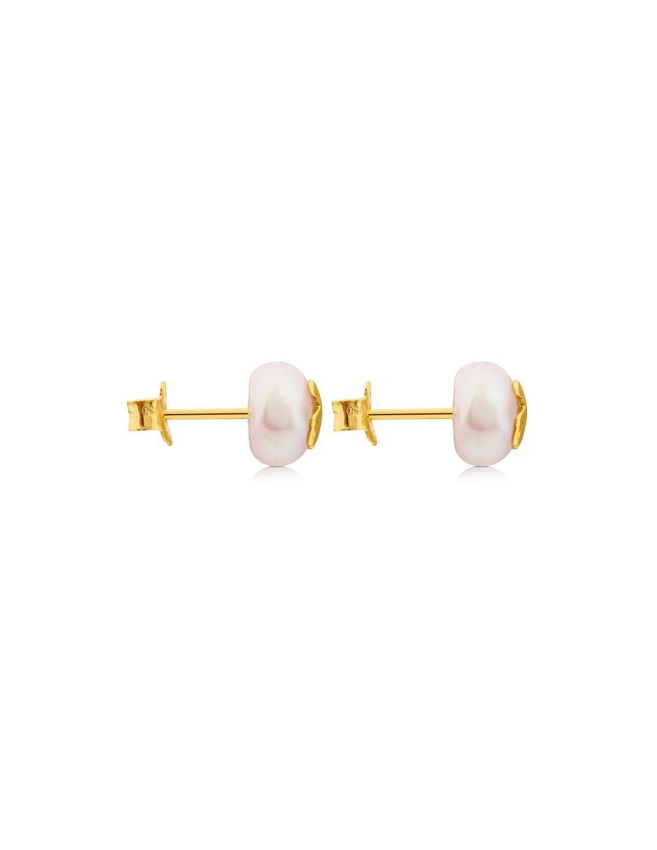 Broqueles de oro amarillo 18 K con acabado lustre perla 2