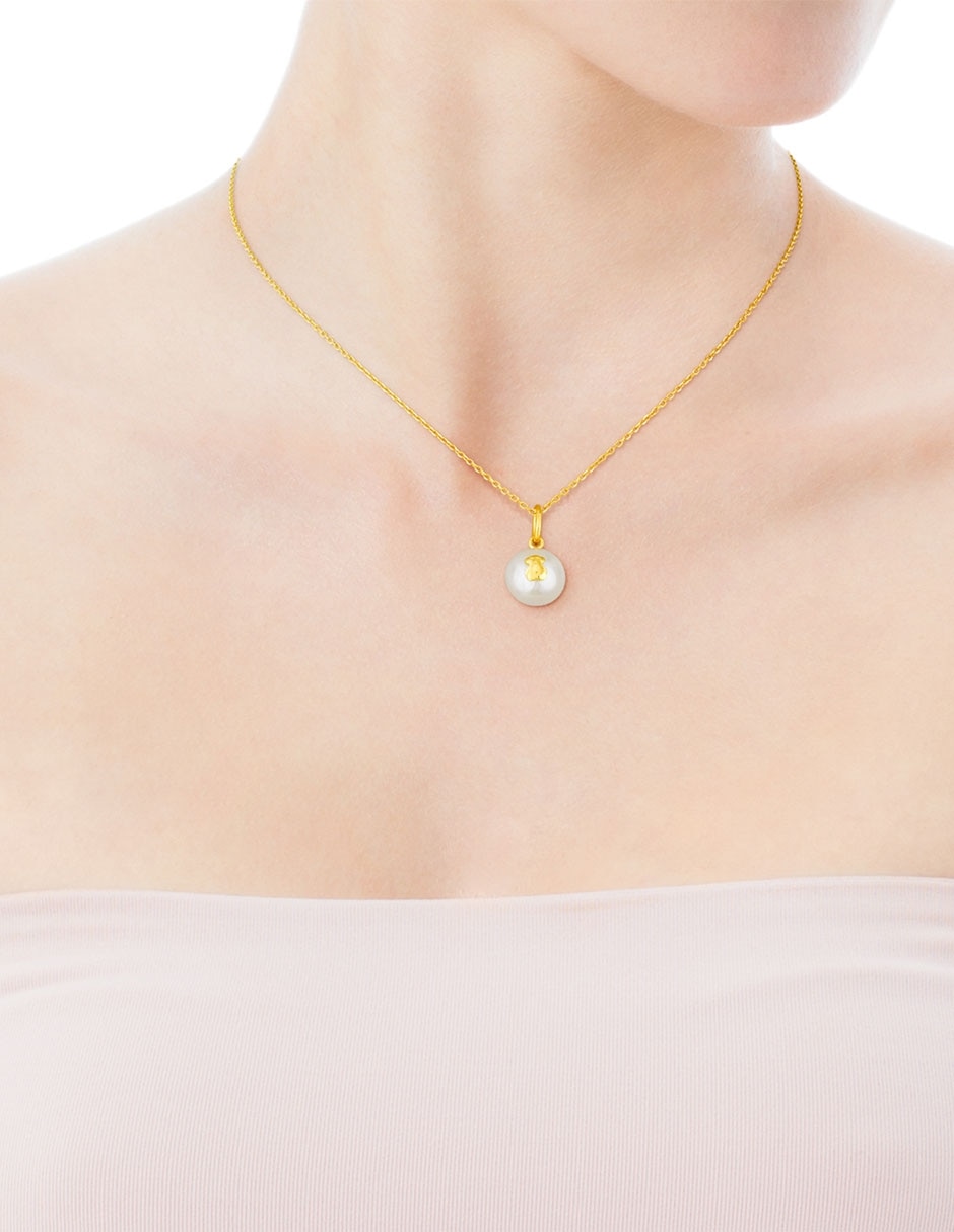Dije de oso Tous de oro 18 K perla