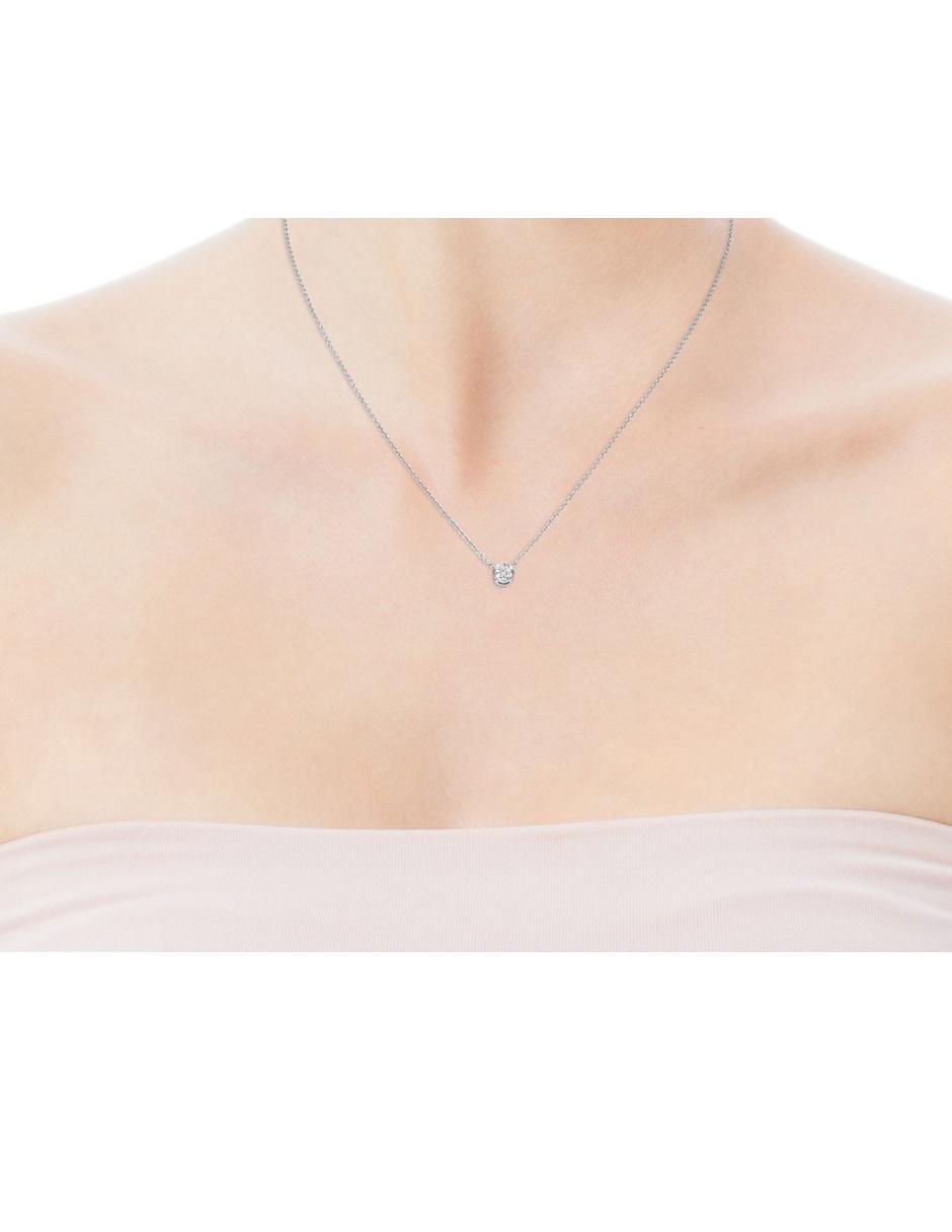 Collar de oro blanco 18 K