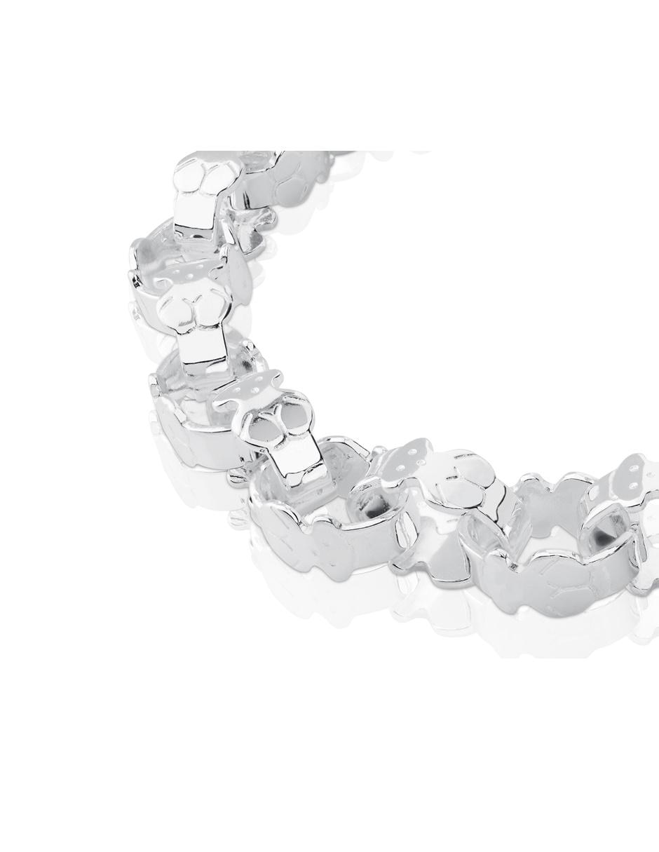 Brazalete de plata P 925 Bear con acabado liso 2