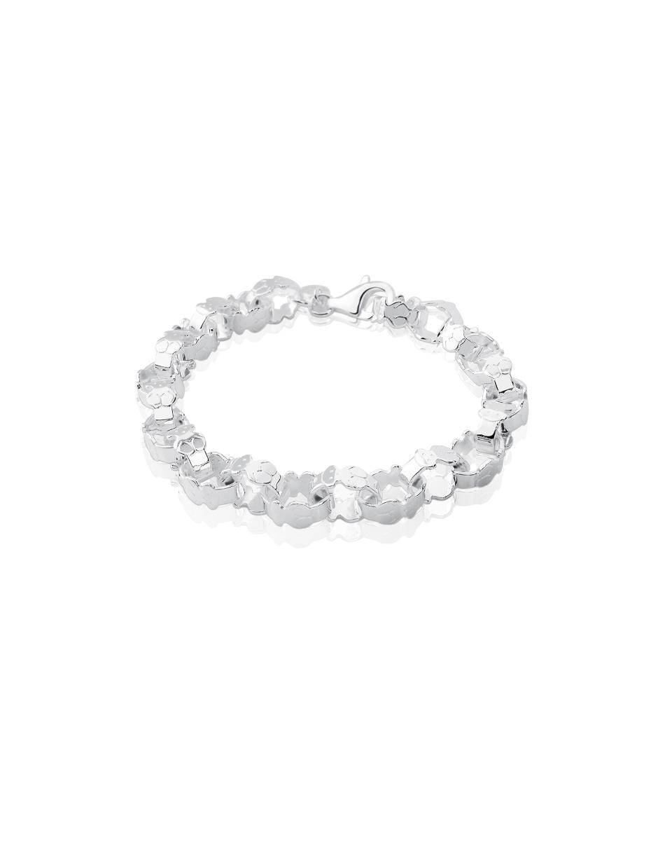 Brazalete de plata P 925 Bear con acabado liso 3