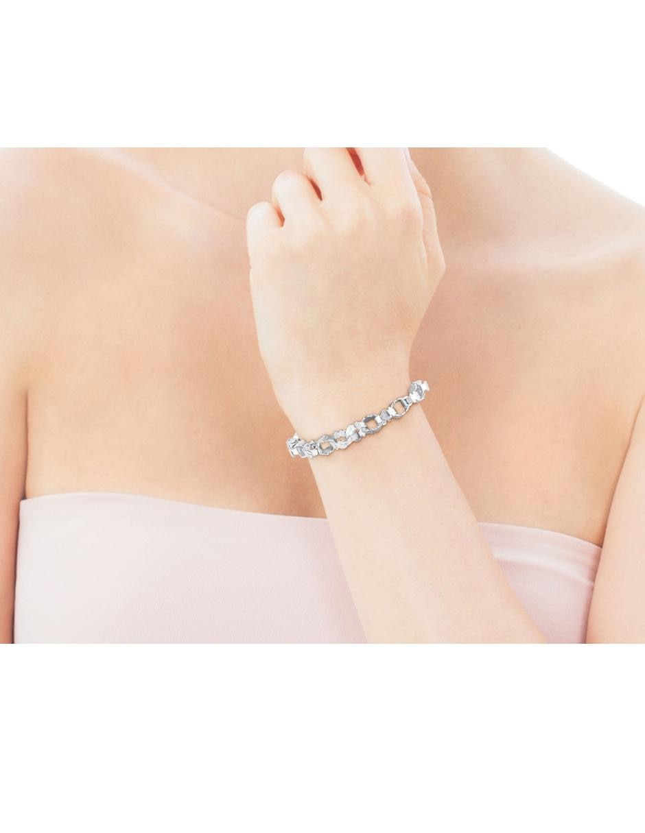 Brazalete de plata P 925 Bear con acabado liso