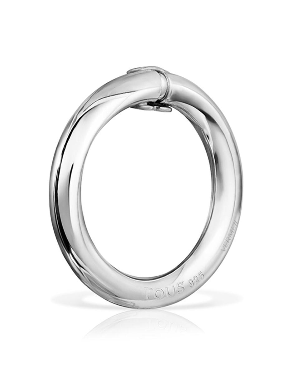 Anillo redondo Hold P 925 de plata pavé