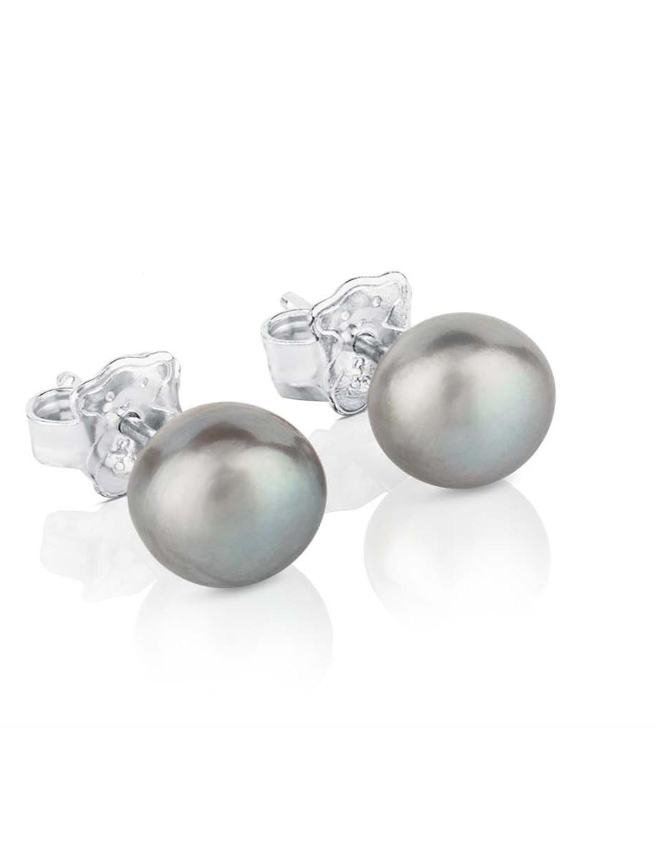 Broqueles de plata P 925 con acabado lustre perla 2
