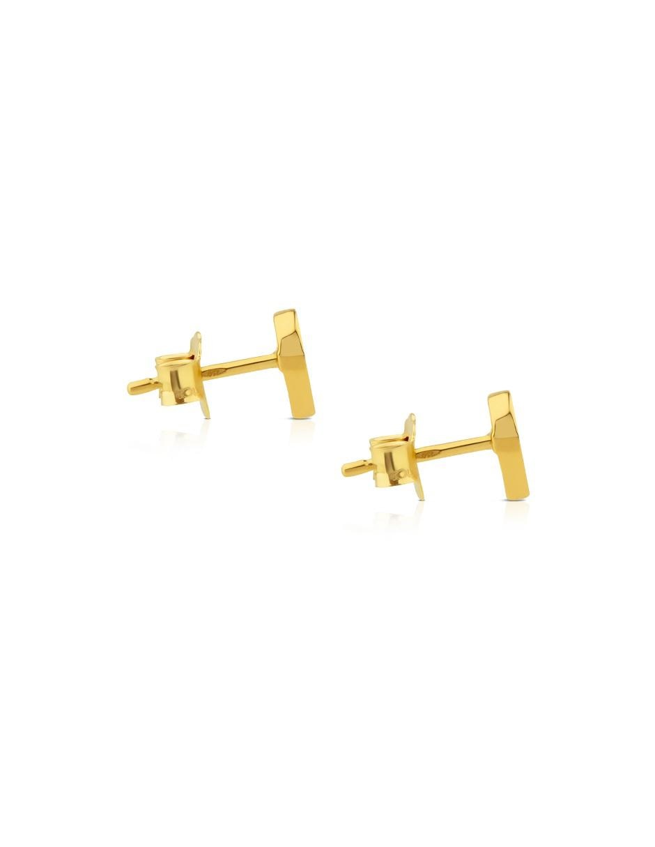 Broqueles de oro 18 K con acabado lustre concha nácar 2