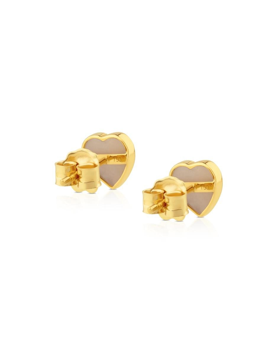 Broqueles de oro 18 K con acabado lustre concha nácar 3