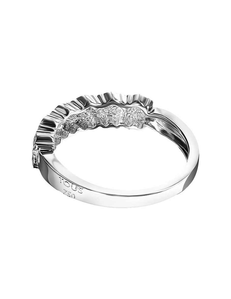 Anillo de oso Tous Puppies 18 k de oro blanco diamante brillante