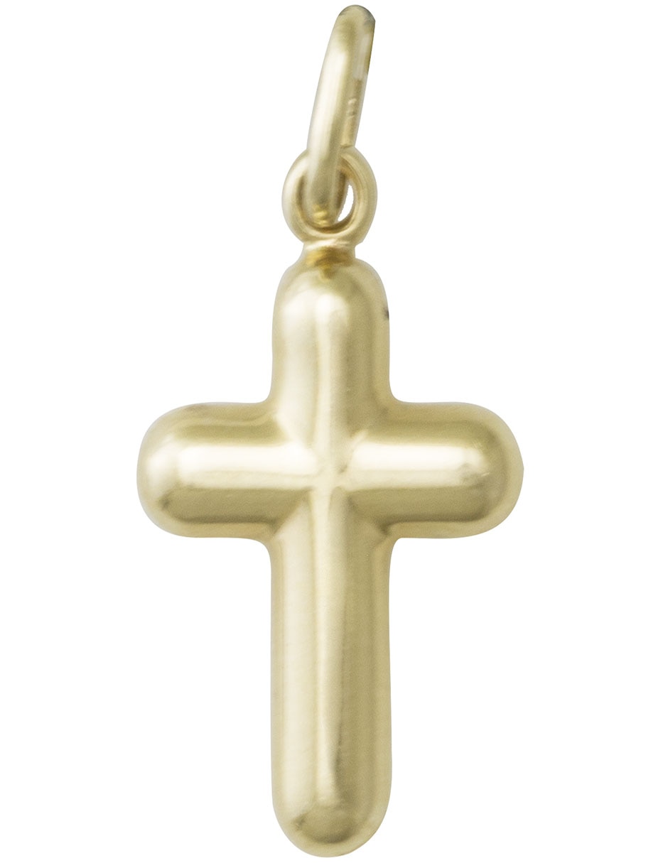Dije de cruz Sini de oro amarillo 14 K
