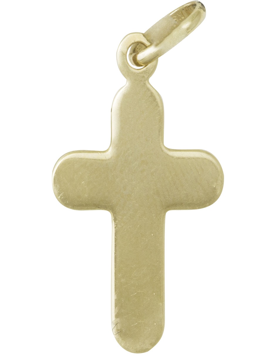 Dije de cruz Sini de oro amarillo 14 K