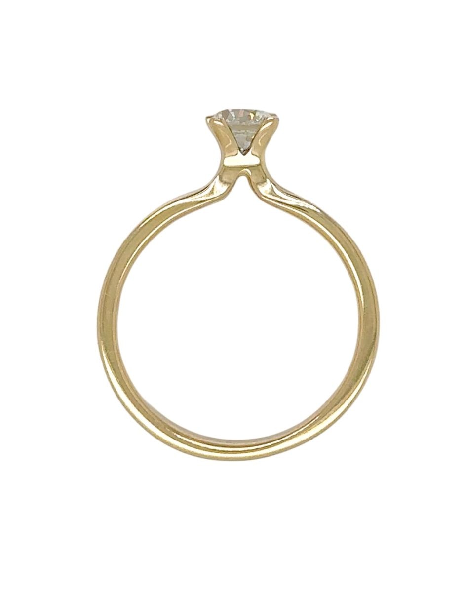 Solitario de oro 14 k diamante 3