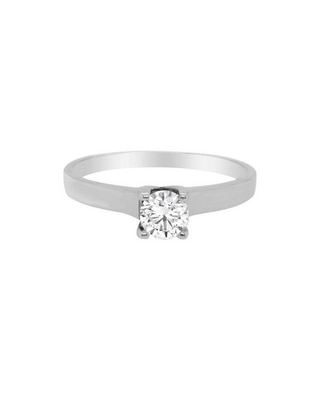 Solitario de oro blanco 14 k diamante Solitario de oro blanco 14 k diamante