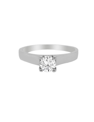 Solitario de oro blanco 14 k diamante Solitario de oro blanco 14 k diamante