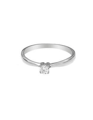 Solitario de oro blanco 14 k diamante Solitario de oro blanco 14 k diamante