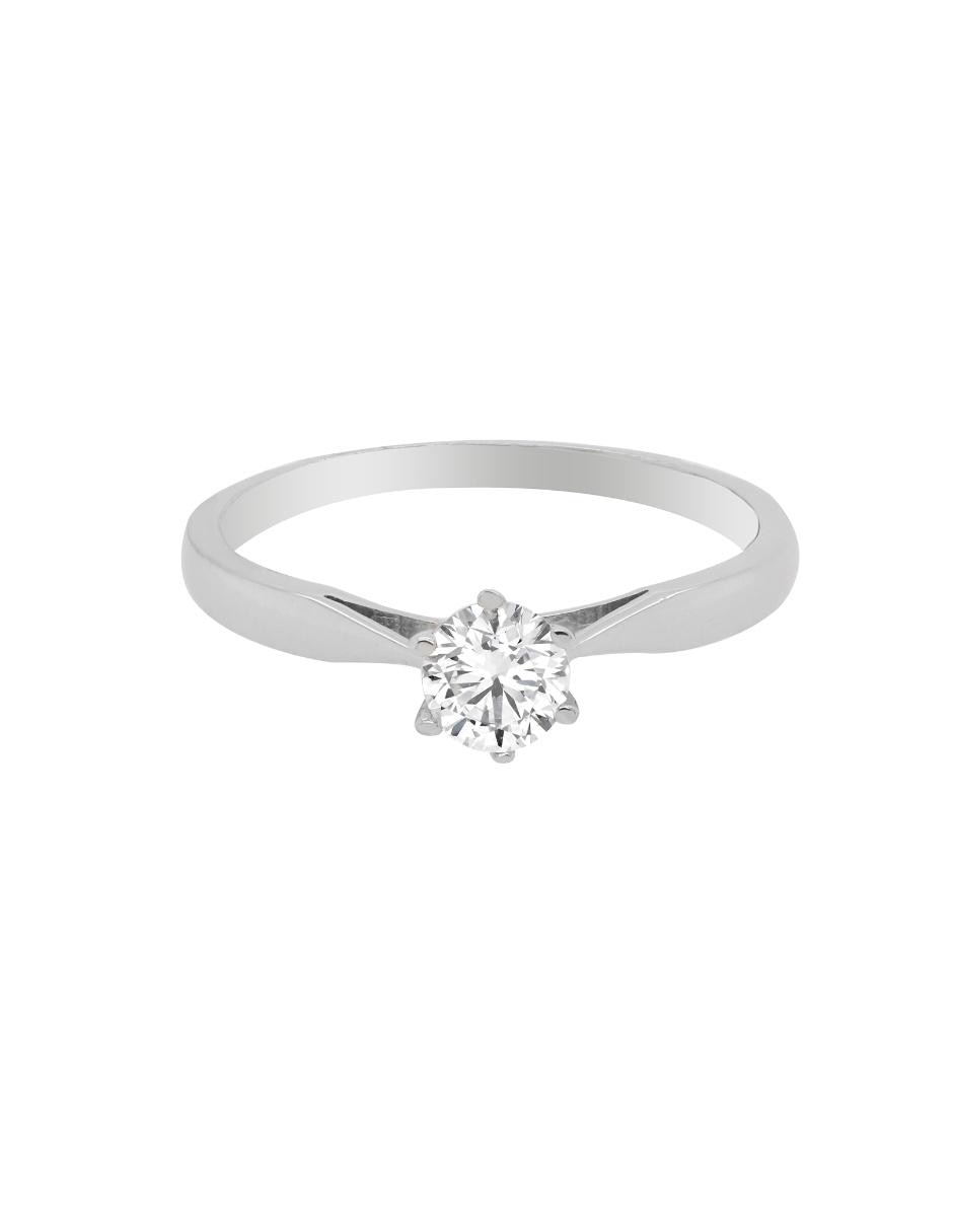 Solitario de oro blanco 14 k diamante Solitario de oro blanco 14 k diamante