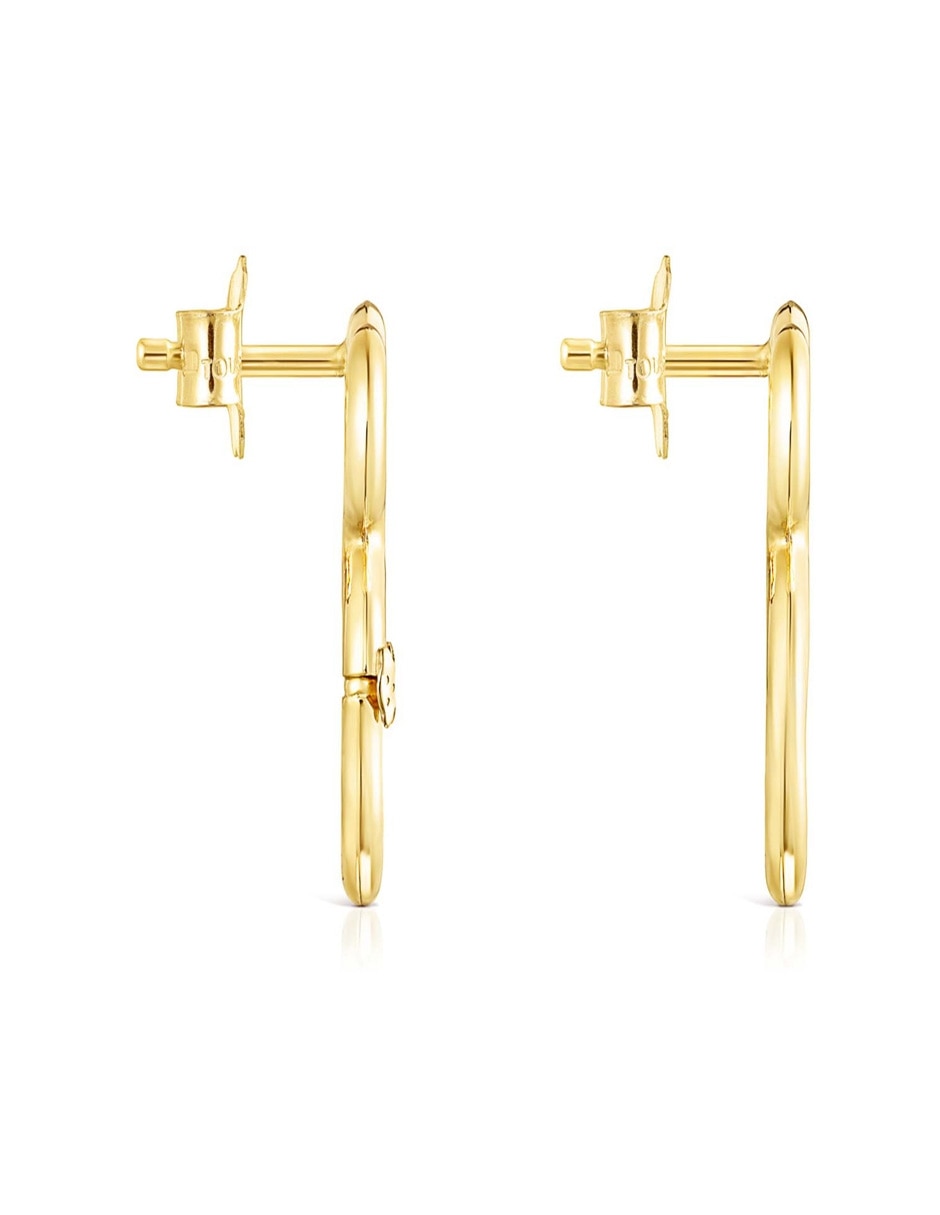 Broqueles de oro con acabado lustre 2