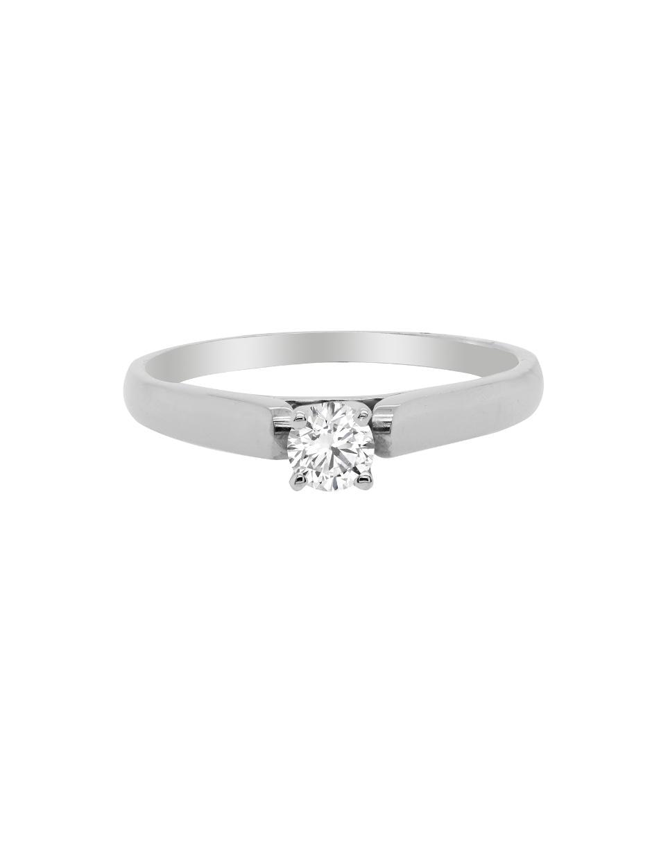 Solitario de oro blanco 14 k diamante Solitario de oro blanco 14 k diamante