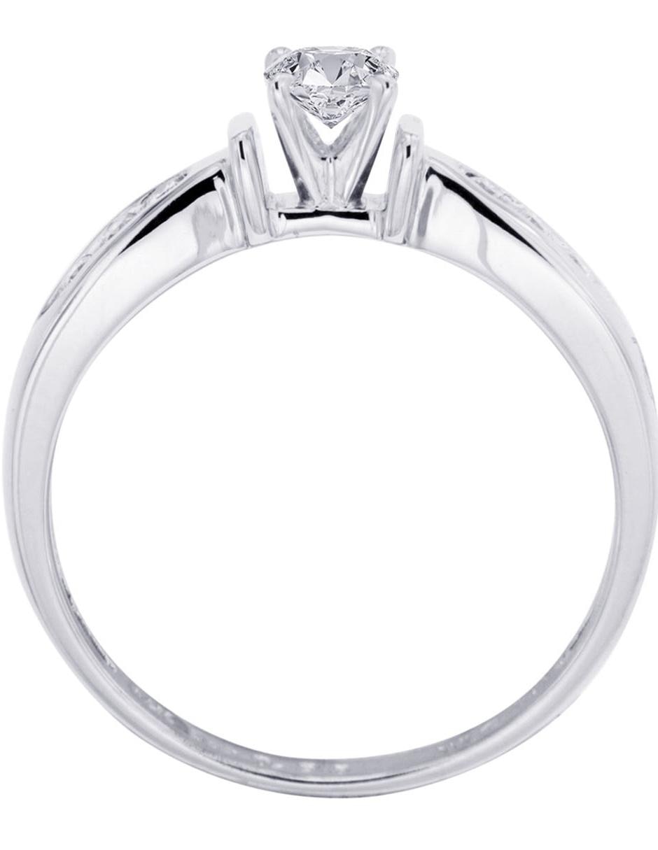 Solitario 14 k diamante 2