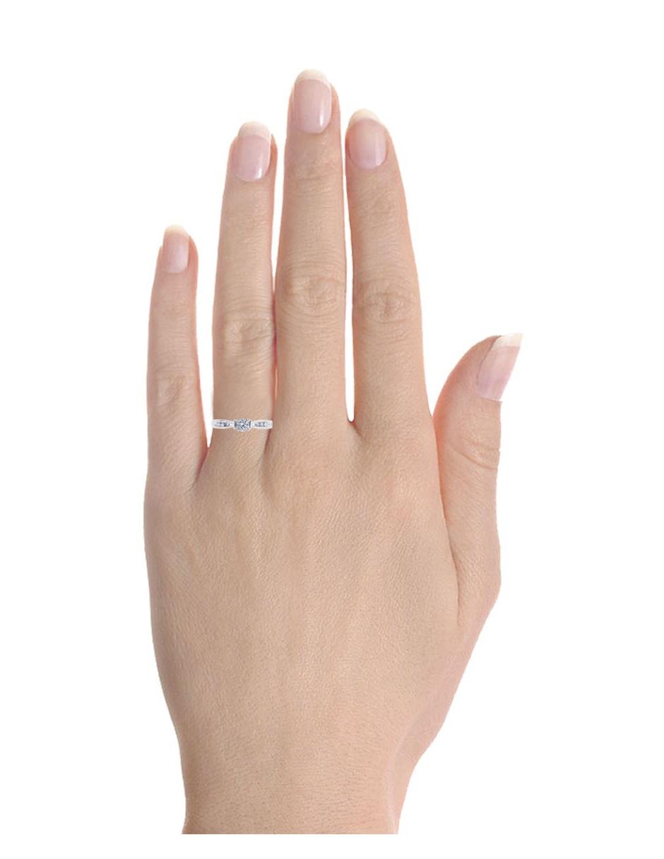 Solitario 14 k diamante 3