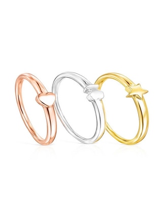 Anillo de flor Ring Mix P 925 de plata vermeil rosa pulido Anillo de flor Ring Mix P 925 de plata vermeil rosa pulido