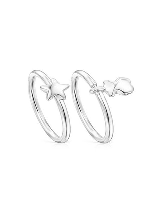 Anillo de estrella Tous Mini Icons de plata pulido