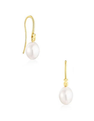 Aretes con acabado lustre perla 1